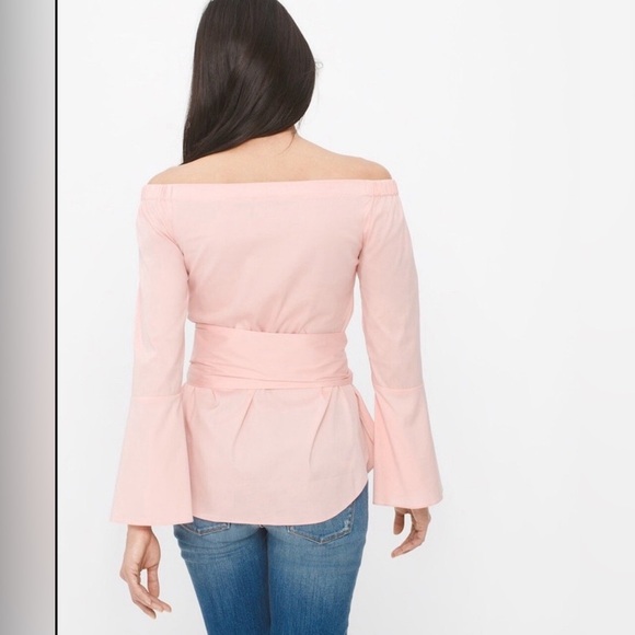 White House Black Market Off-Shoulder‎ Blouse With Belt - Picture 5 of 17